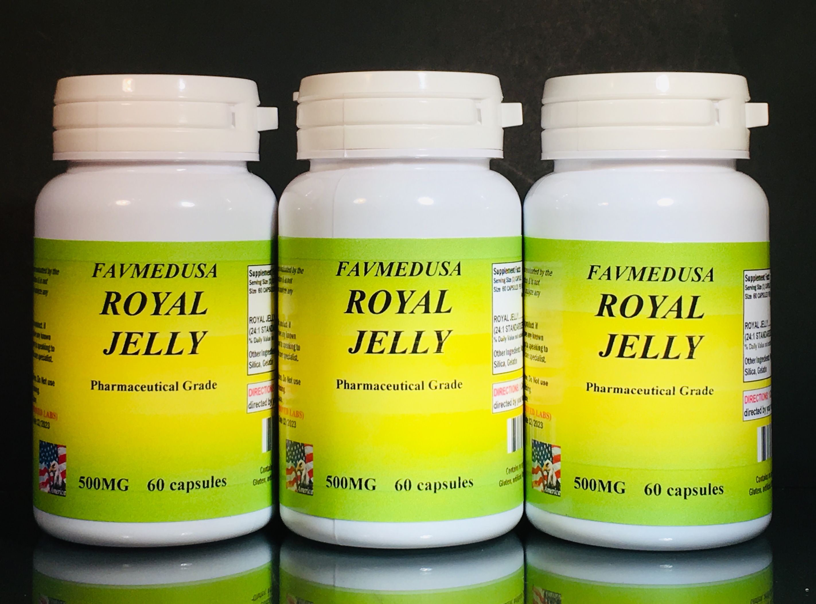 Royal Jelly 500mg - 180 (3x60) Capsules